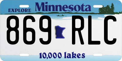 MN license plate 869RLC