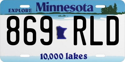 MN license plate 869RLD