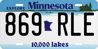 MN license plate 869RLE