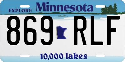 MN license plate 869RLF