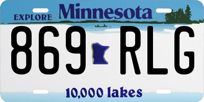MN license plate 869RLG
