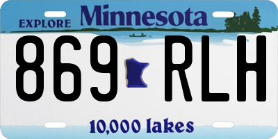 MN license plate 869RLH
