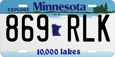 MN license plate 869RLK