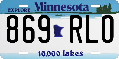 MN license plate 869RLO