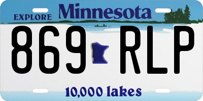MN license plate 869RLP
