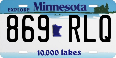 MN license plate 869RLQ
