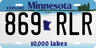 MN license plate 869RLR