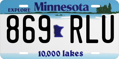 MN license plate 869RLU