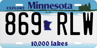 MN license plate 869RLW