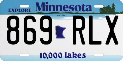 MN license plate 869RLX