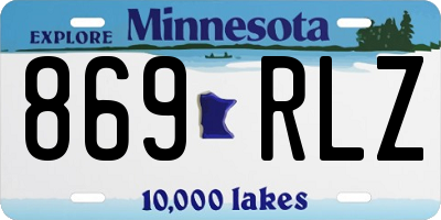 MN license plate 869RLZ