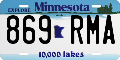 MN license plate 869RMA