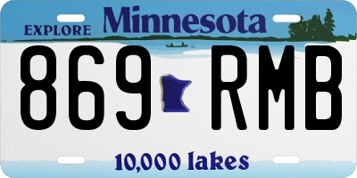 MN license plate 869RMB