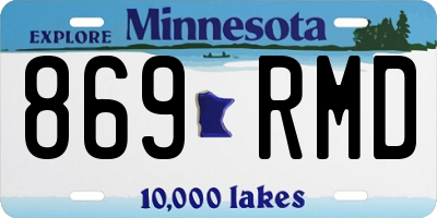 MN license plate 869RMD