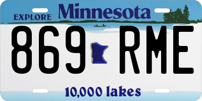 MN license plate 869RME