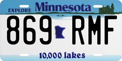MN license plate 869RMF