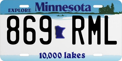 MN license plate 869RML