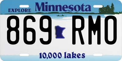 MN license plate 869RMO