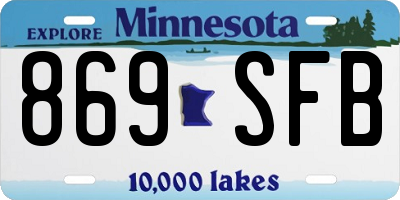 MN license plate 869SFB