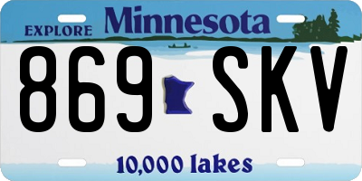 MN license plate 869SKV