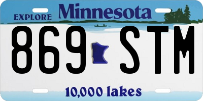 MN license plate 869STM