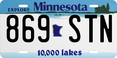 MN license plate 869STN