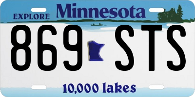 MN license plate 869STS