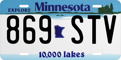 MN license plate 869STV
