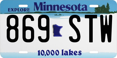 MN license plate 869STW