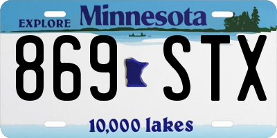 MN license plate 869STX