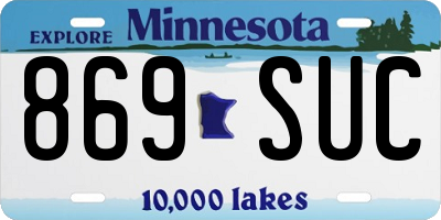 MN license plate 869SUC