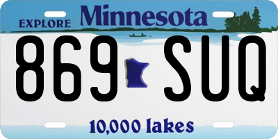 MN license plate 869SUQ