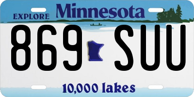 MN license plate 869SUU