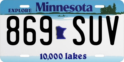 MN license plate 869SUV
