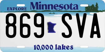 MN license plate 869SVA