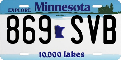 MN license plate 869SVB