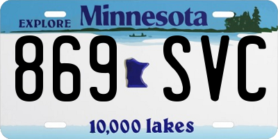 MN license plate 869SVC