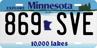 MN license plate 869SVE