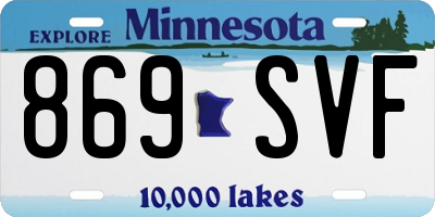MN license plate 869SVF