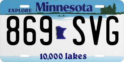 MN license plate 869SVG