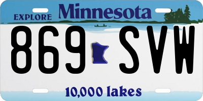 MN license plate 869SVW