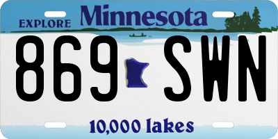 MN license plate 869SWN
