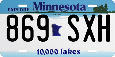 MN license plate 869SXH