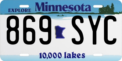 MN license plate 869SYC