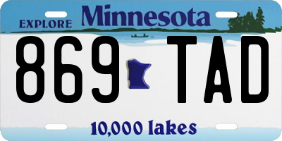 MN license plate 869TAD