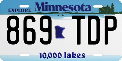 MN license plate 869TDP