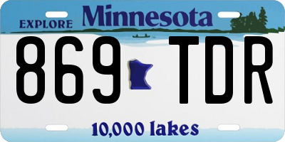 MN license plate 869TDR
