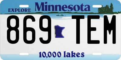MN license plate 869TEM