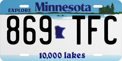 MN license plate 869TFC