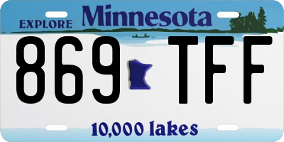 MN license plate 869TFF